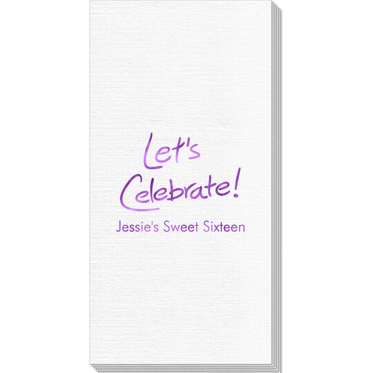 Fun Let's Celebrate Luxury Deville Guest Towels